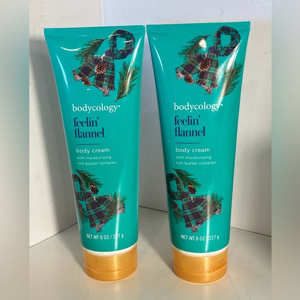 2 Pk Bodycology Feelin' Flannel Body Cream Moisturizing Rich Butter Complex 8oz